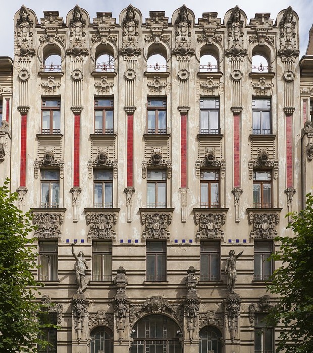 Art Nouveau Architecute by Mikhail Eisenstein in Riga, Latvia
