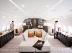 FLIGHT OF FANCY The world’s best private jet, dubbed ‘the flying penthouse’ arrives in London