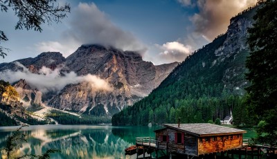 Italy Mountains Pragser Wildsee Lake Water