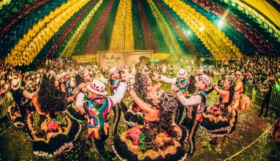 A Group of Dancers in Costumes Dancing During a Festival (Campina Grande, PB, Brasil)
